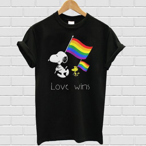 Snoopy And Woodstock Love Wins LGBT T-shirt