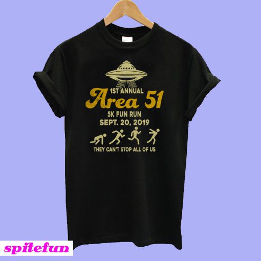 1ST Annual Area 51 5k fun run Sept 20 2019 T-shirt