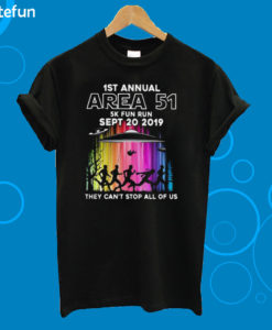 1st Annual Area 51 5k Fun Run Sept 20 2019 T-shirt