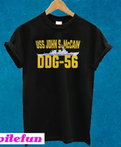 DDG-56 USS John S. McCain Fortune Favors The Brave T-Shirt