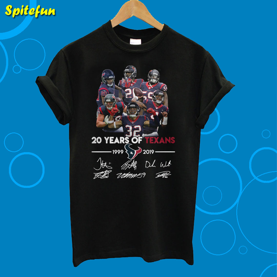 20 Years Of Houston Texans 1999-2019 Signature T-Shirt