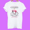 Flamingo breast cancer is a journey I never planned or asked for T-shirt