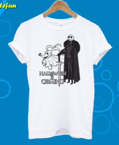 Jack Skellington And Zero Halloween Is Coming T-Shirt