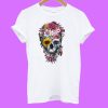 Marvellous flower skull T-shirt