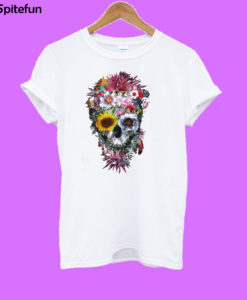 Marvellous flower skull T-shirt