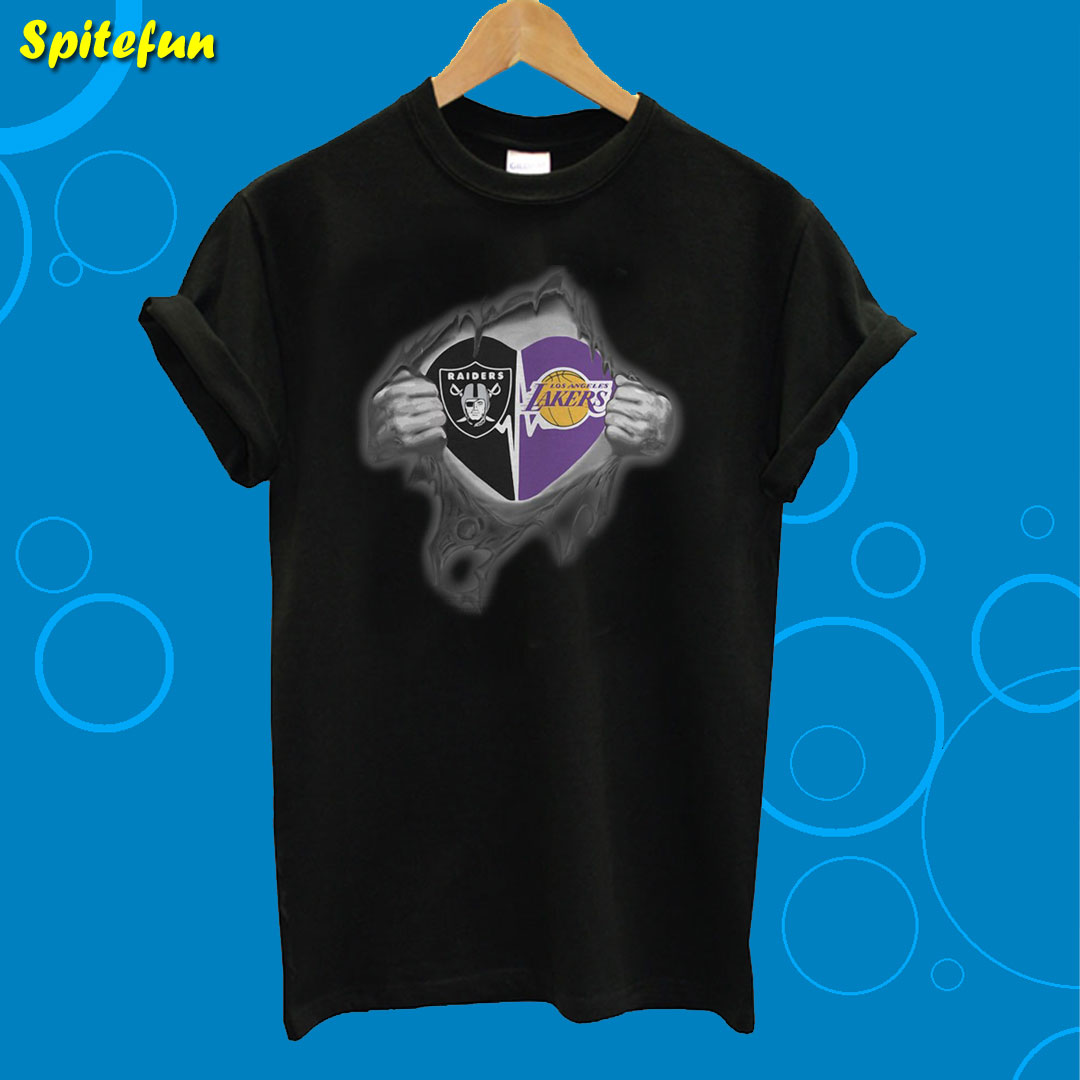Raiders Lakers It’s In My Heart Inside Me T-Shirt