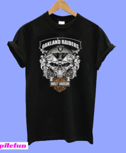 Oakland Raiders Motor Harley Davidson Cycles T-Shirt