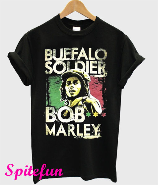 Buffalo Soldier Bob Marley Black T-Shirt