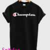 Champion Script Black T-Shirt