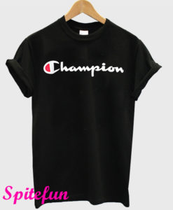 Champion Script Black T-Shirt