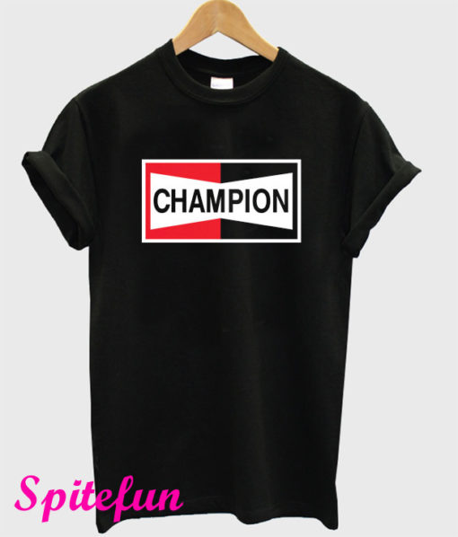 Champion Spark Plugs Black T-Shirt