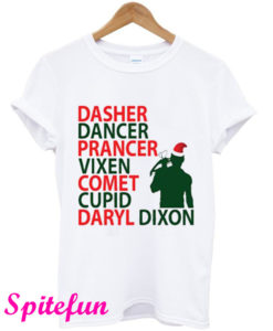 Dasher Dancer Prancer Vixen Comet Cupid Daryl Dixon T-Shirt