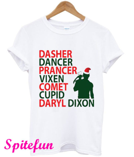 Dasher Dancer Prancer Vixen Comet Cupid Daryl Dixon T-Shirt