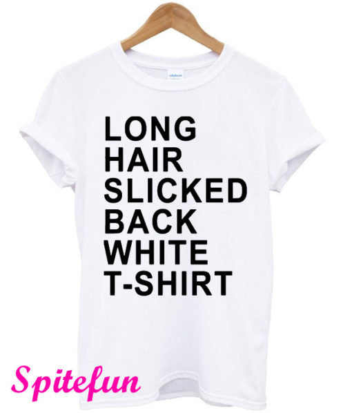 Long Hair Slicked Back White T-Shirt