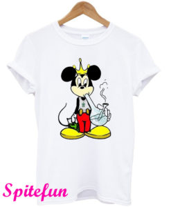 Mickey Mouse Smoking a Bong Marijuana 420 Stoner Weed T-Shirt