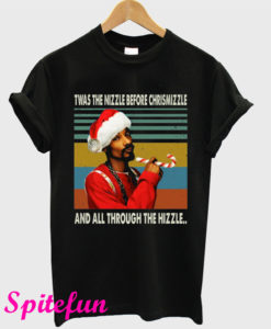 Snoop Dogg Christmas Vintage Black T-Shirt