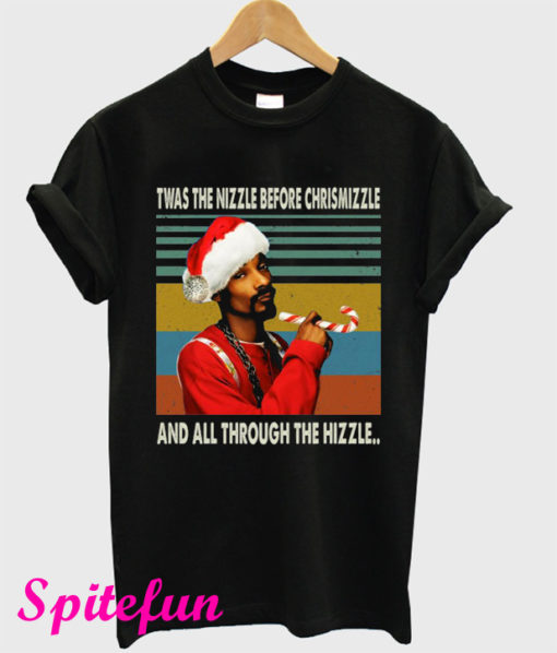 Snoop Dogg Christmas Vintage Black T-Shirt