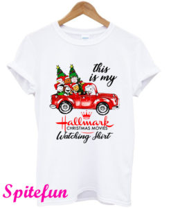 Snoopy This Is My Hallmark Christmas Movie Watching T-Shirt