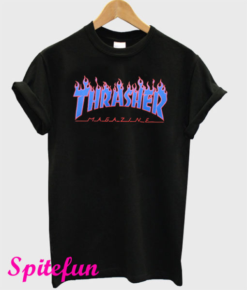 Thrasher Blue Flames T-Shirt