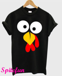 Turkey Face Funny Thanksgiving Day T-Shirt