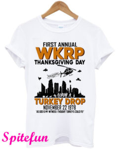 Wkrp Turkey Drop White T-Shirt