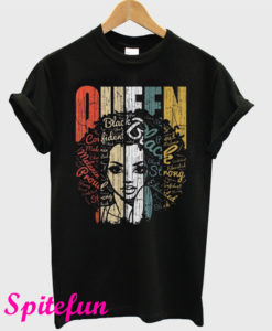 Awesome Vintage African American Queen Educated Strong T-Shirt