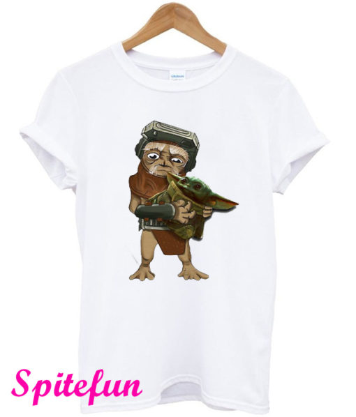 Baby Babu Frik Hug Baby Yoda T-Shirt