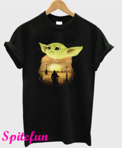 Baby Yoda Sunset T-Shirt