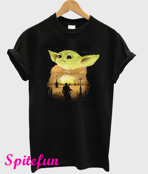 Baby Yoda Sunset T-Shirt
