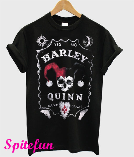 Batman Black Harley Quinn Sane Crazy T-Shirt