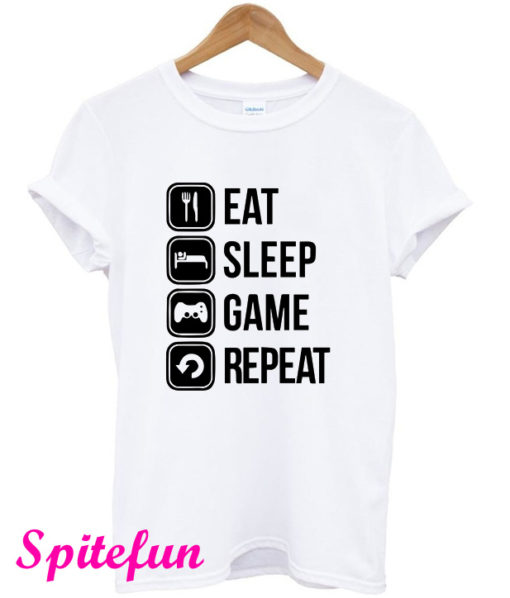 Eat Sleep Game Repeat T-Shirt