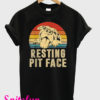 Funny Dog Pitbull Resting Pit Face T-Shirt