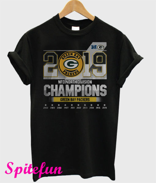 Green Bay Packers 2019 NFC North Division Champions T-Shirt