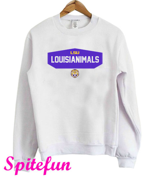 LSU Louisianimals White Sweatshirt