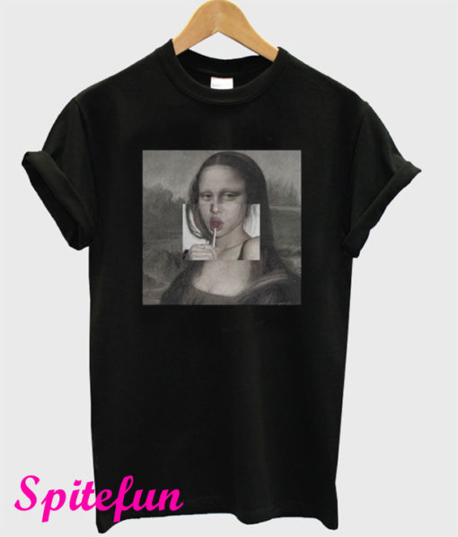 Mona Lisa Lollipop Lips T-Shirt