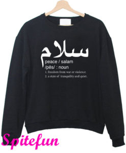 Peace Definition Crewneck Sweatshirt