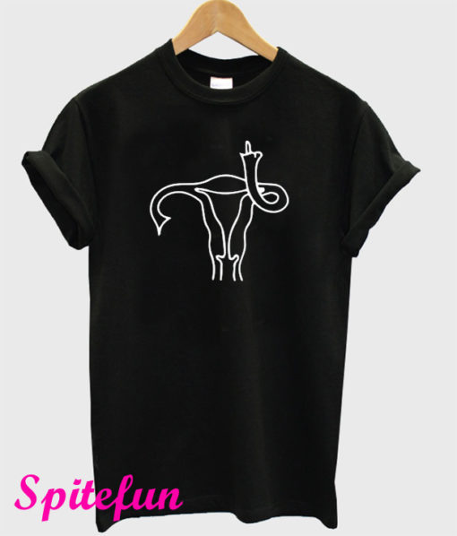 Pro Choice Middle Finger Uterus T-Shirt