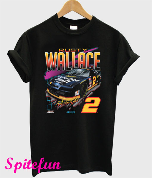 Rusty Wallace Black Vintage Car T-Shirt