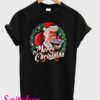 St. Nick Santa Snorting Crack Cocaine on Christmas Holiday T-Shirt