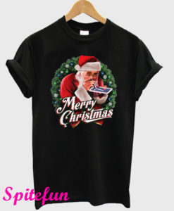 St. Nick Santa Snorting Crack Cocaine on Christmas Holiday T-Shirt