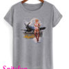 WWII Corsair F4U Flying Angels Blonde Pinup Girl T-Shirt