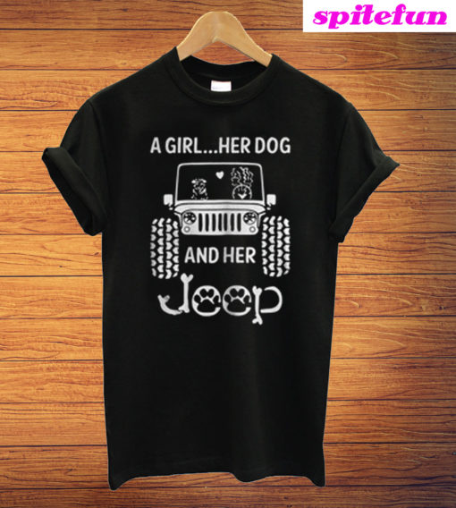 A Girl A Dog And Her Jeep T-Shirt