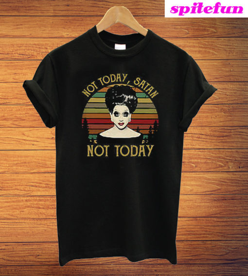 Bianca Del Rio Not Today Satan Not Today Black T-Shirt