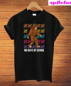 Bigfoot Sasquatch Happy 100 Days Of School Boys T-Shirt