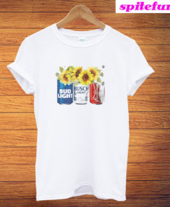 Bud Light Busch Light Budweiser Sunflower Beer T-Shirt