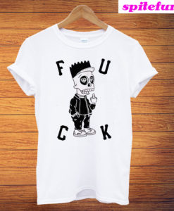 Cartoon Bart Simpson Fuck T-Shirt