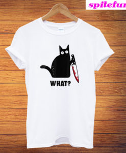 Cat What Funny Black Cat T-Shirt