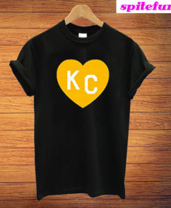 Charlie Hustle Unisex Black and Gold KC Heart T-Shirt