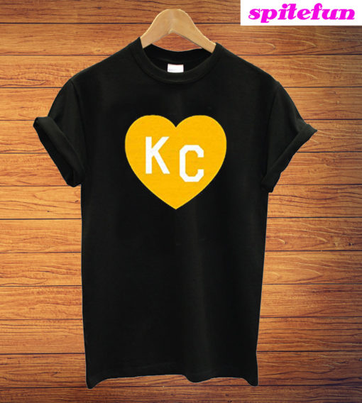 Charlie Hustle Unisex Black and Gold KC Heart T-Shirt