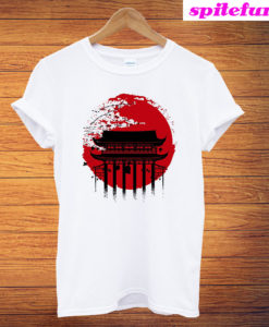 Cherry Tree Temple In Japan T-Shirt